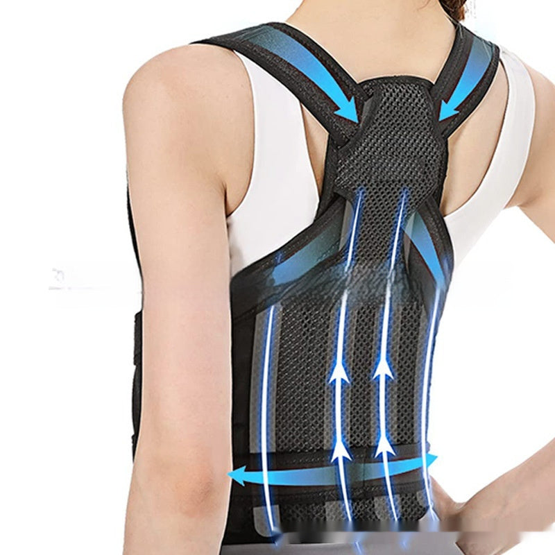 Breathable Mesh Sitting Position Rectifier Invisible Open Shoulder Back Straightener